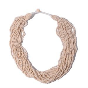 Cream Seed Bead Multi Strand Necklace